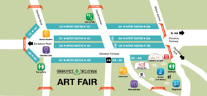 Image of the event map for the 2025 Cherokee Triangle Art fair